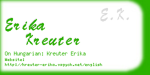 erika kreuter business card